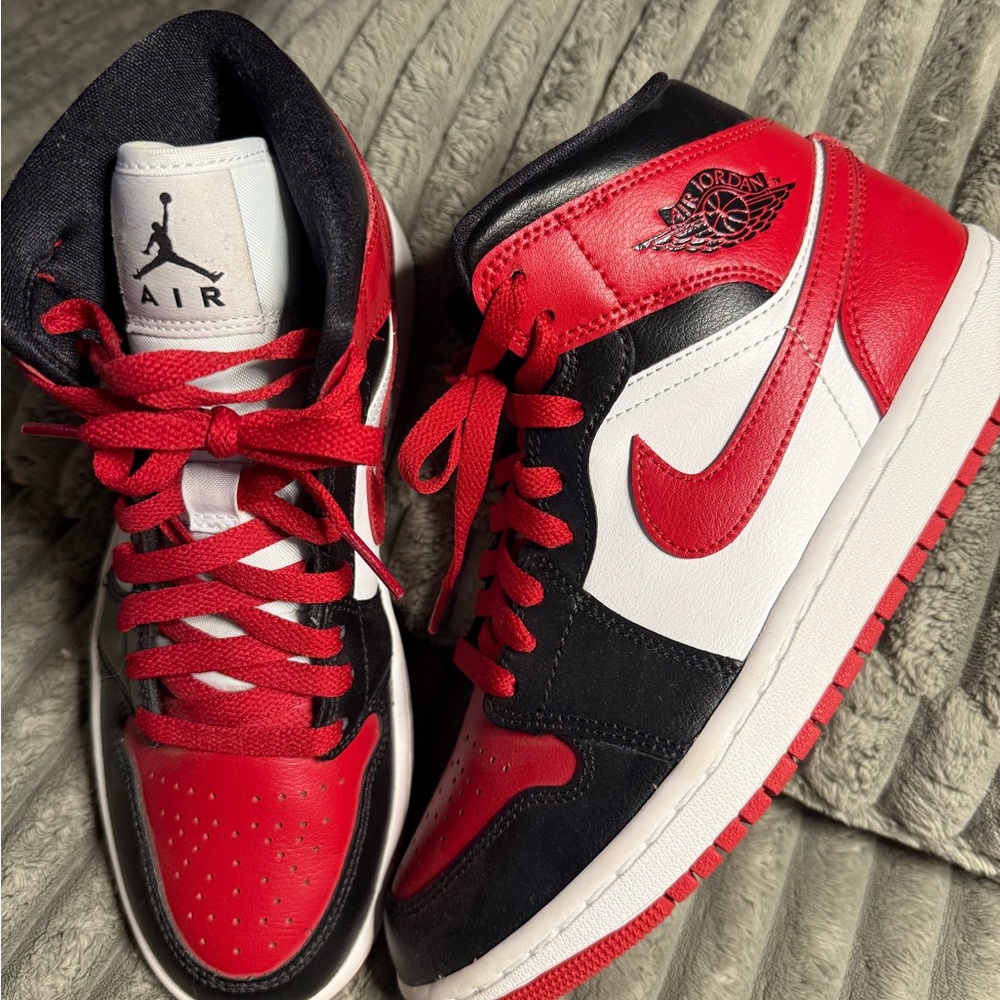 Nike Air Jordan Red and Black Athletic Shoes